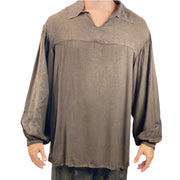 Mens Renaissance Shirt mens pirate shirt Brown