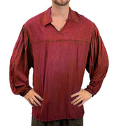 Mens Pirate shirt pirate top cotton pirate gear Red