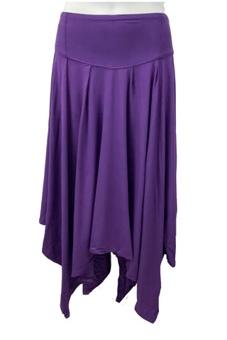 Renaissance Skirt Lycra Skirt Stretch elastic Waist Purple