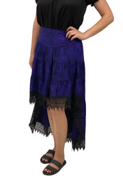 Renaissance Skirt Steampunk Skirt Pirate Skirt Purple