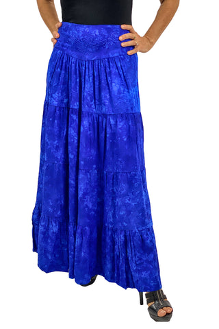 Renaissance hoop skirt with elastic waist Blue