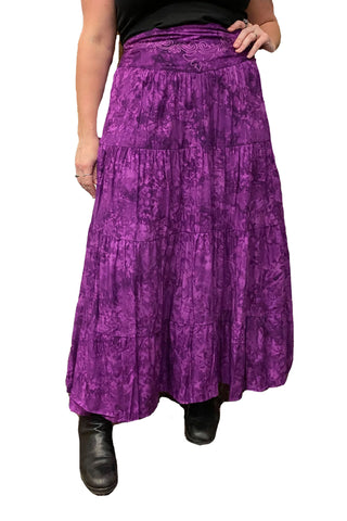 Renaissance hoop skirt with elastic waist violet
