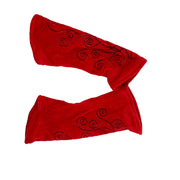 Arm Warmers Nepal crushed velvet red