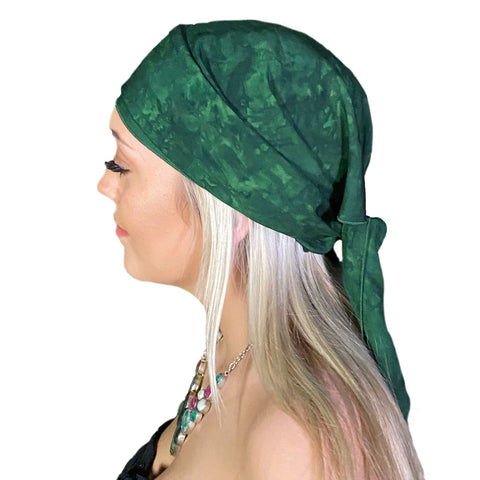 Pirate bandana head scarf face mask Green