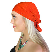 Pirate bandana head scarf face mask Orange