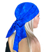 Pirate bandana head scarf face mask Blue