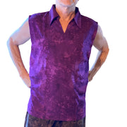 Men's sleeveless Pirate Shirt violet