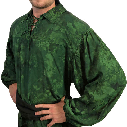 Mens Pirate shirt pirate top cotton pirate gear Green