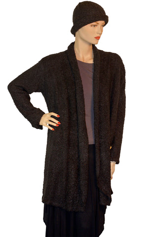 Womans knit acrylic woll sweater black