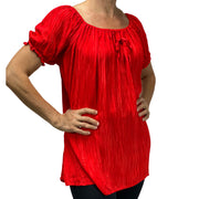 Womans Renaissance blouse pirate top bright red