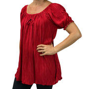 Womans Renaissance blouse pirate top Dark Red