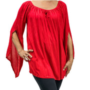 Womans renaissance top renaissance blouse red