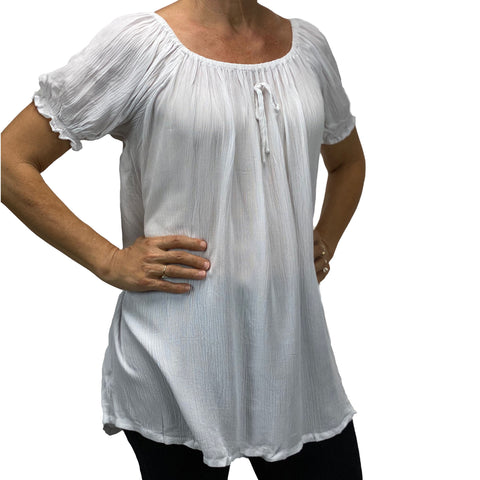 Womans Renaissance blouse pirate top White