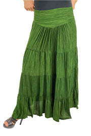 woman's renaissance skirt hoop skirt batik skirt green