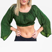 womans Renaissance Top Pirate Top short sleeve Green