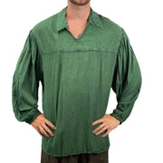 Mens Renaissance Shirt mens pirate shirt Green