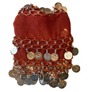 Belly Dance Coin scarf Zumba coin scarf umber