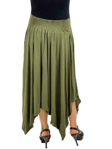 Renaissance Skirt Lycra Skirt Stretch elastic Waist Back View