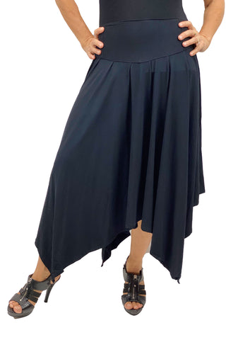 Renaissance Skirt Lycra Skirt Stretch elastic Waist Black