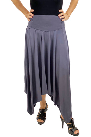 Renaissance Skirt Lycra Skirt Stretch elastic Waist Gray