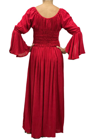 Summer Dress Fairy hem dress batik dress cruise dress Red
