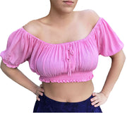 womans Renaissance Top Pirate Top short sleeve Pink