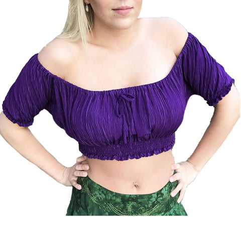 womans Renaissance Top Pirate Top short sleeve purple