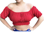 womans Renaissance Top Pirate Top short sleeve red