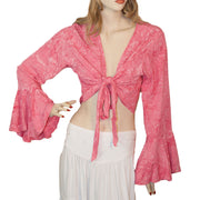 Womans Gypsy Top Renaissance Top Belly Dance Top pink