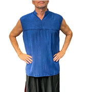 Pirate Renaissance Shirt Sleeveless Blue