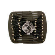 African Butterfly HairComb 3 inch Black Cross