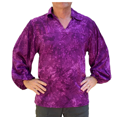 Men's long sleeve Pirate Shirt violet