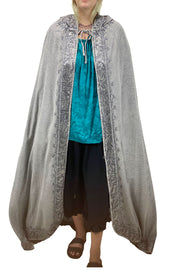 Renaissance Cloak cape Hooded cloak Slilver