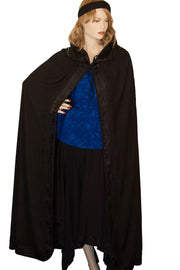 Renaissance Cloak cape Hooded cloak Black