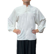 Full bodied pirate renaissance shirt no collar white