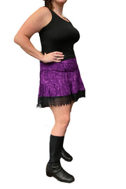 Lace Mini Skirt pirate skirt violet