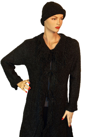 Womans knit sweater Acrylic wool sweater black