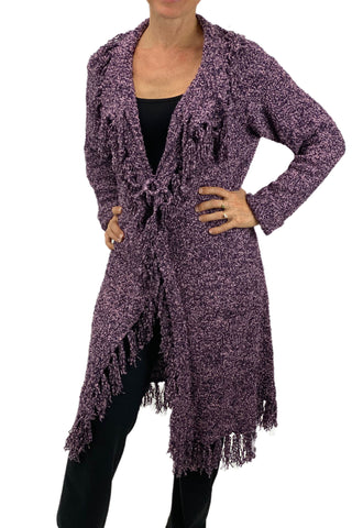 Womans knit sweater Acrylic wool sweater Purple