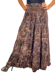 Renaissance hoop skirt with elastic waist Brown