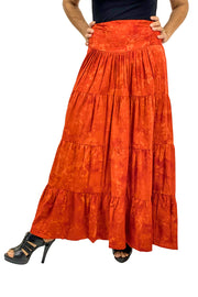 Renaissance hoop skirt with elastic waist Orange