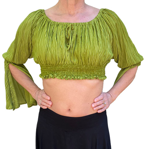 Renaissance top gypsy top lime