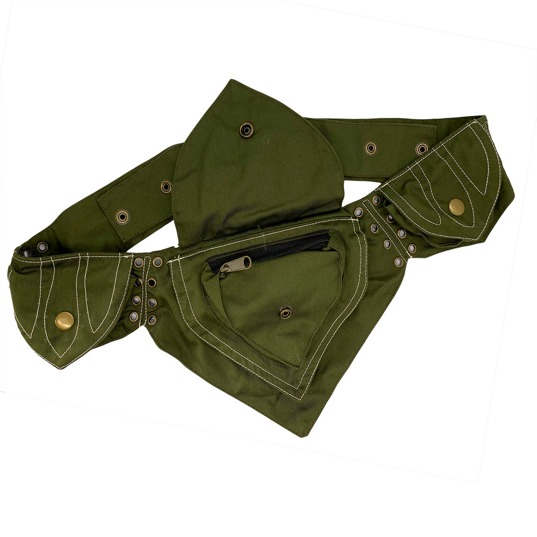 Utility Pouch - Adjustable Hands Free 5 Pocket Hip Pouch