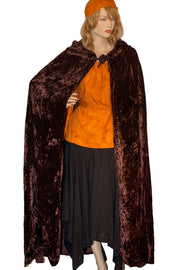 Renaissance Cloak cape Hooded cloak Brown