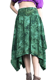 Renaissance Skirt Fairy Hem Skirt Green