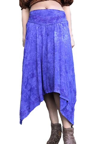Renaissance Skirt Fairy Hem Skirt Blue