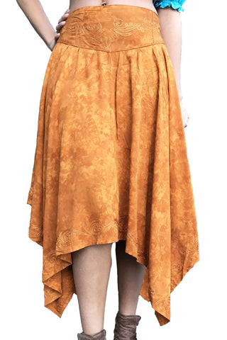 Renaissance Skirt Fairy Hem Skirt Saffron