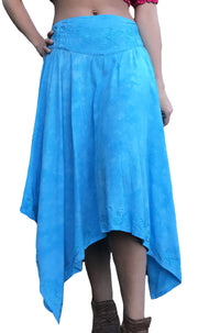 Renaissance Skirt Fairy Hem Skirt Turq