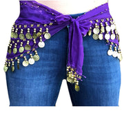 Zumba Coin Scarf Belly Dance Coin belt front view