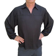 Men's long sleeve Pirate Shirt black