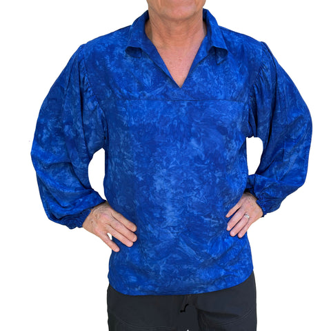 Men's long sleeve Pirate Shirt blue